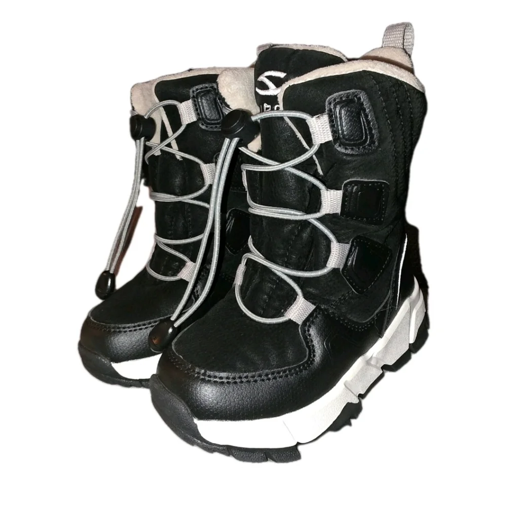 NWOT HOBIBEAR Black Snow Boots For Toddler Size 10